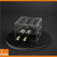 Rastrelliera porta vino a 9 sezioni in plexiglass