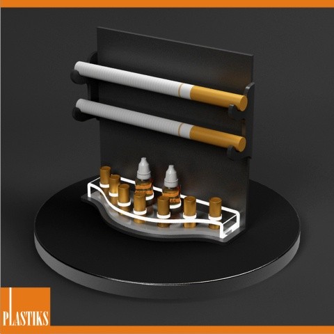 Espositore per sigarette elettroniche combinato