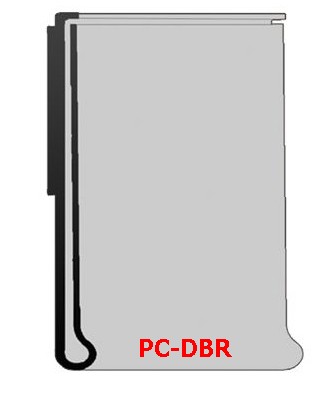 Profilo porta prezzi “PC-DBR” 26 con nastro adesivo