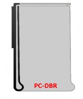 Profilo portaprezzi per scaffalatura “PC-DBR” 52 con adesivo