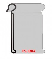 Portaprezzo basculante “PC-DRA” 30 per ripiani in filo
