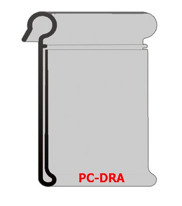 Porta prezzo “PC-DRA” 39 per ripiani in filo